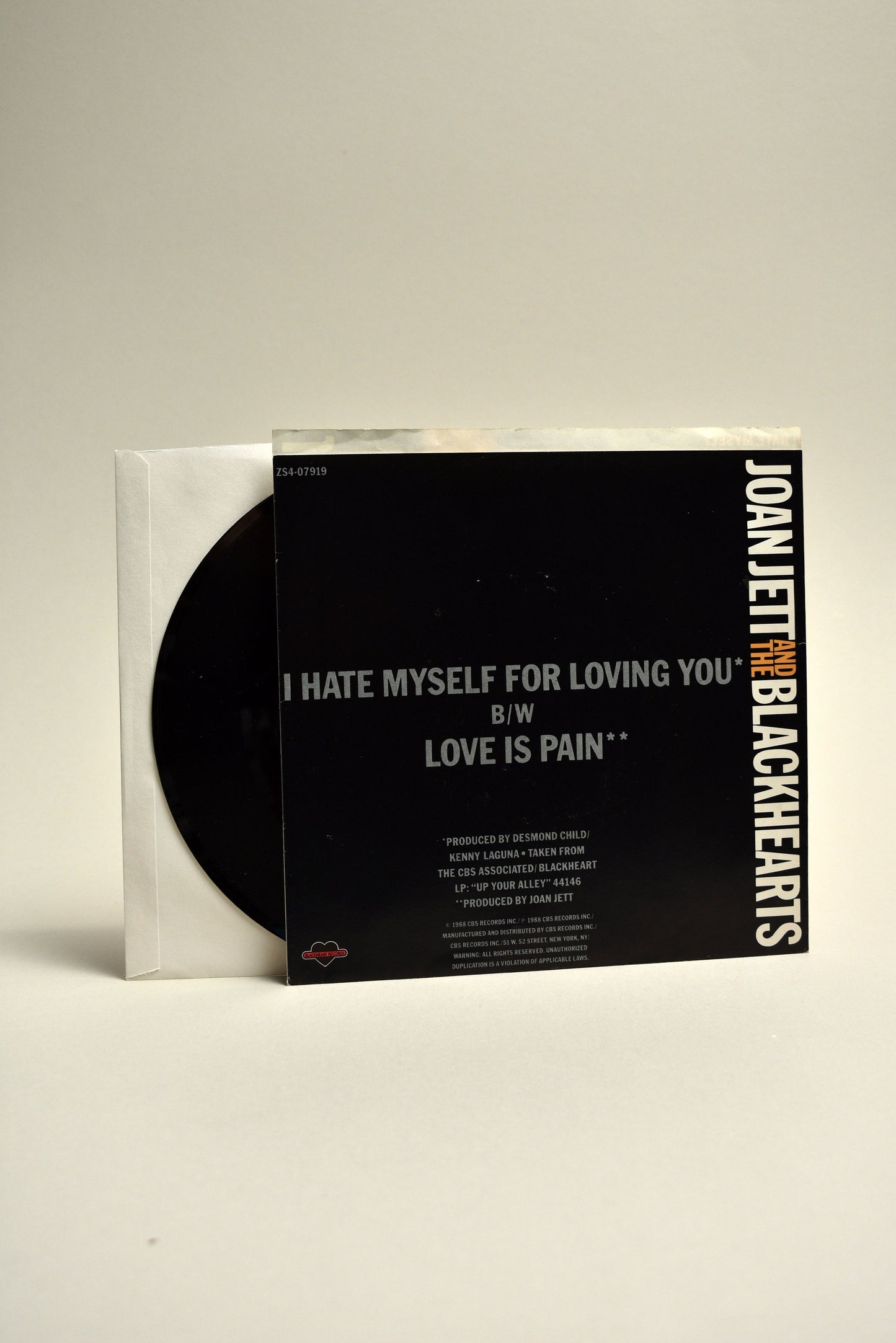 Joan Jett And The Blackhearts – I Hate Myself For Loving You (US 7" Single, 1988)