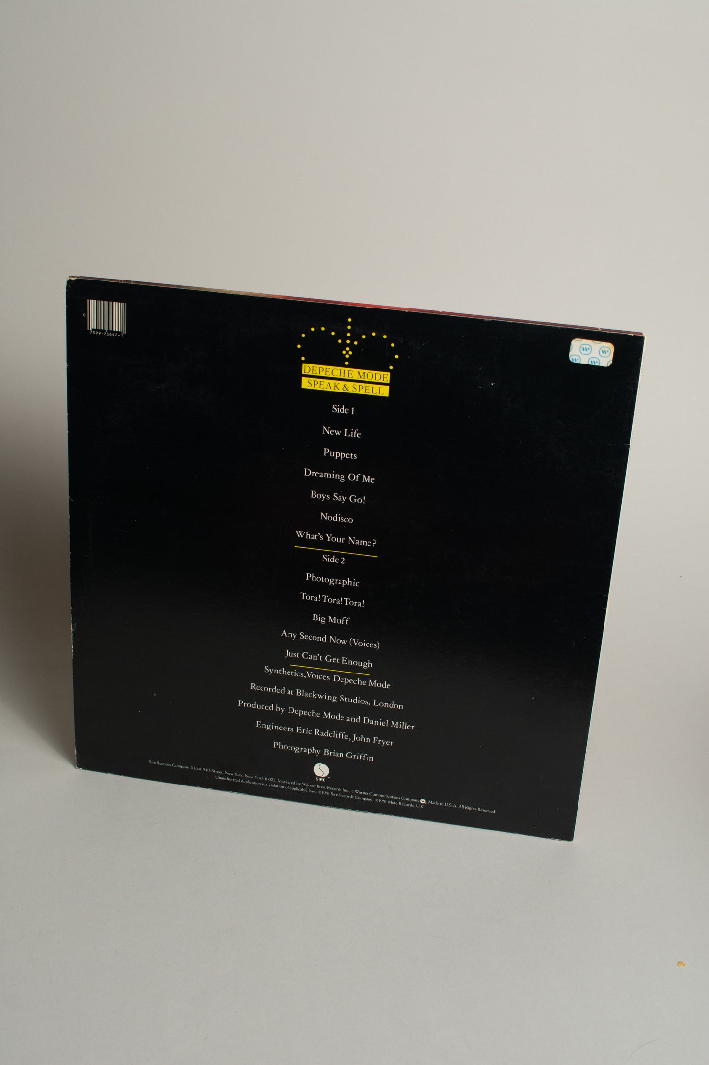 Depeche Mode – Speak & Spell (US, 12" Album, 1986)