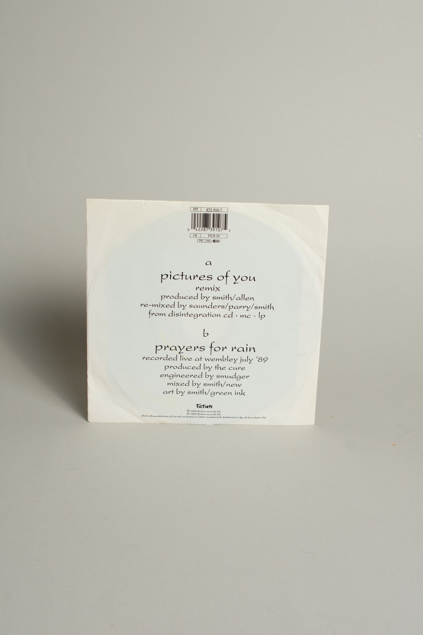 The Cure – Pictures Of You (Germany, 7" Single, 1990)