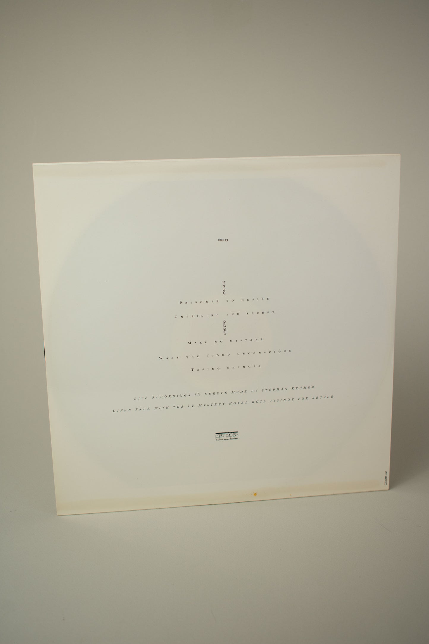 Psyche – Mystery Hotel + EP Psyche Live (France, 12" Album + 12" EP, 1988)