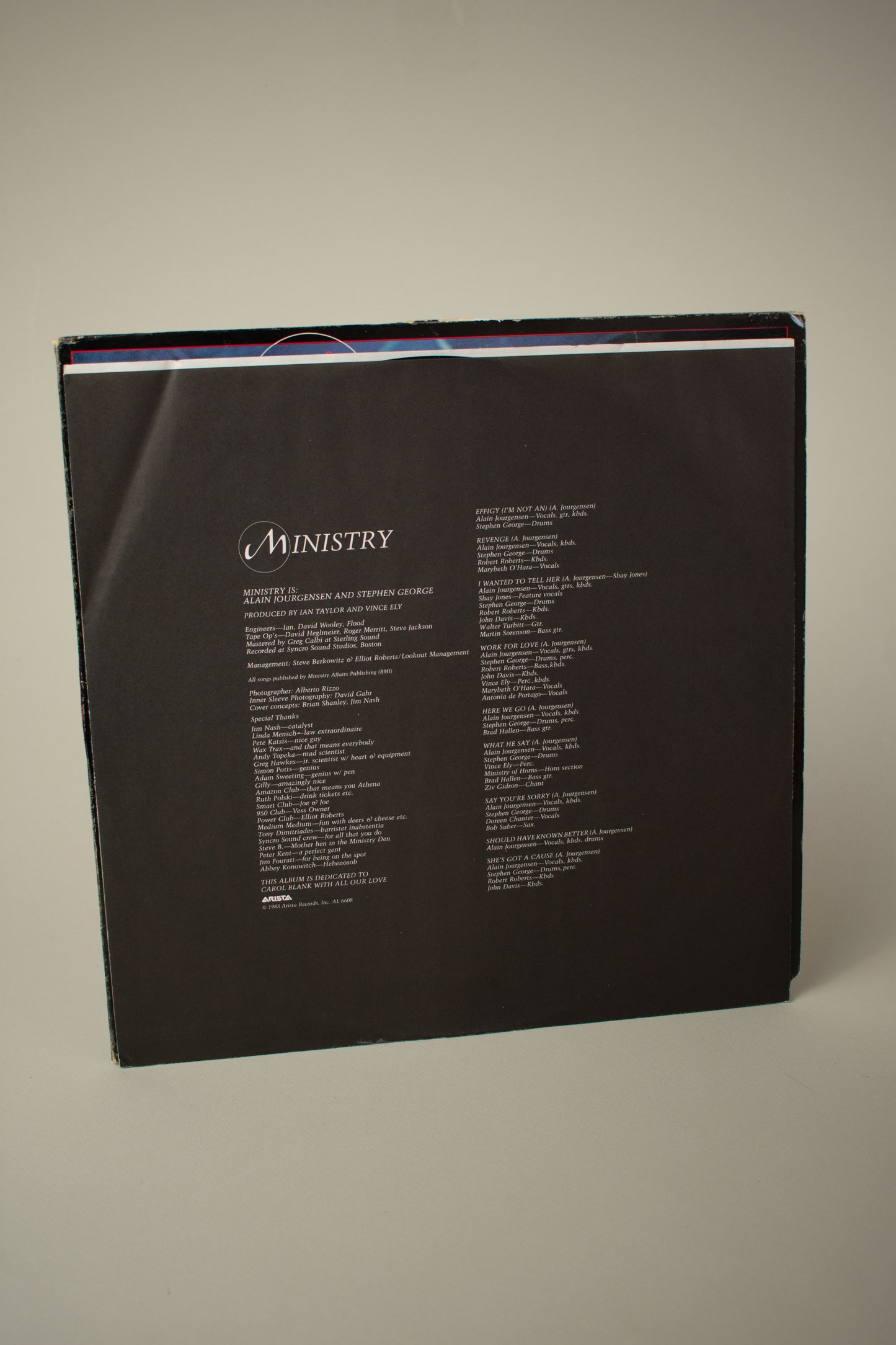 Ministry – With Sympathy (US, 12" Album, 1983)