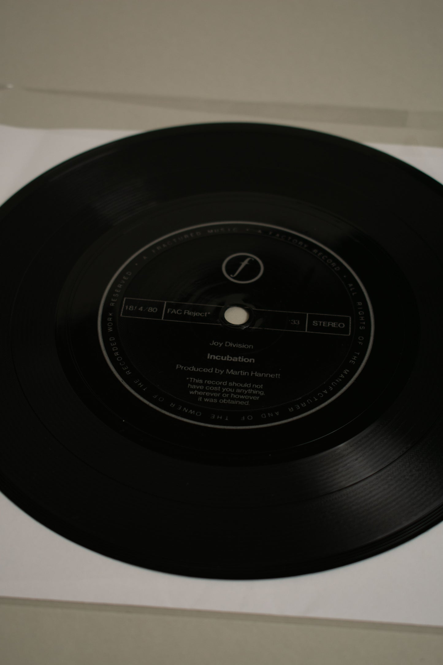 Joy Division – Komakino / Incubation / As You Said (UK, Flexi-disc 7", 1980)