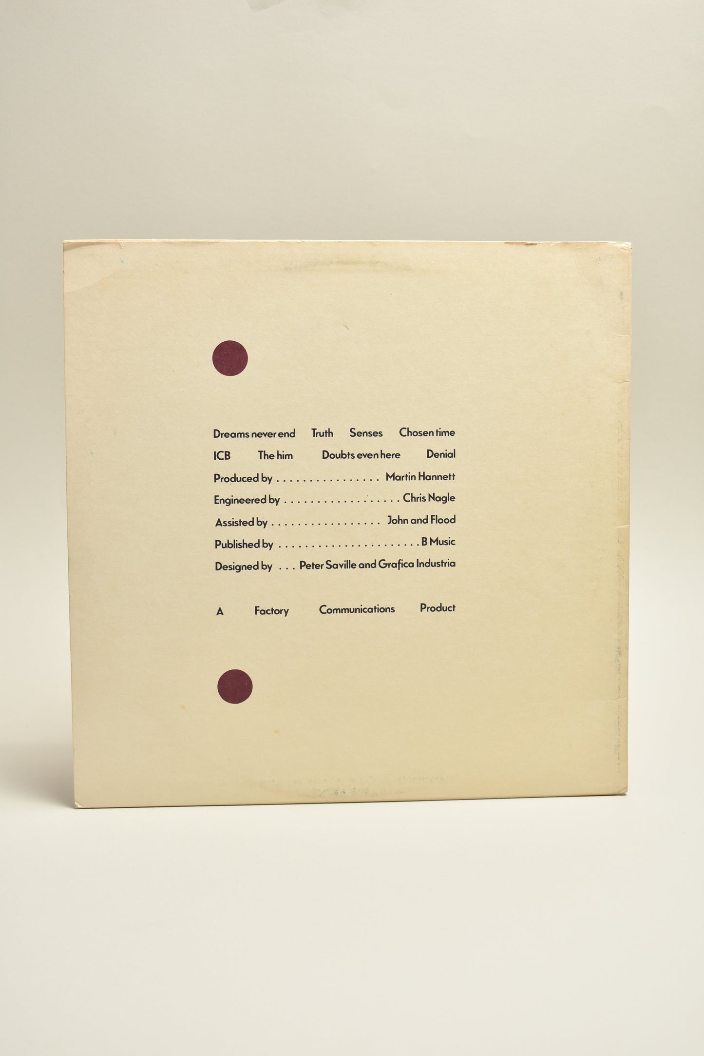 New Order – Movement (UK 12” LP, 1982)