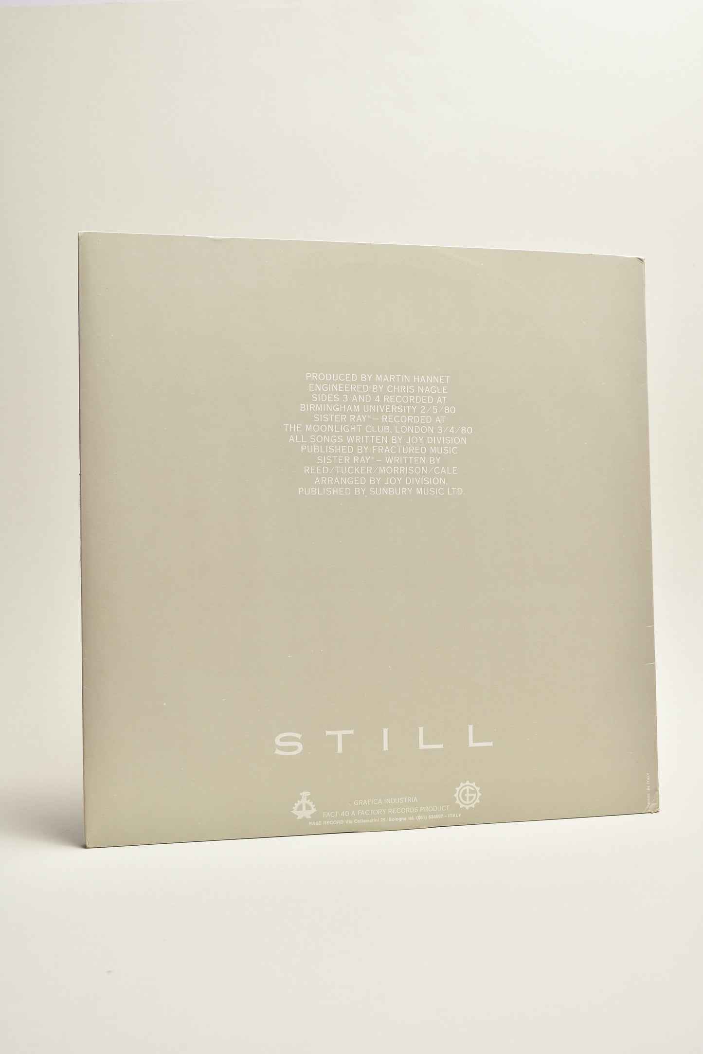 Joy Division – Still (IT 2x12” Album, 1986)