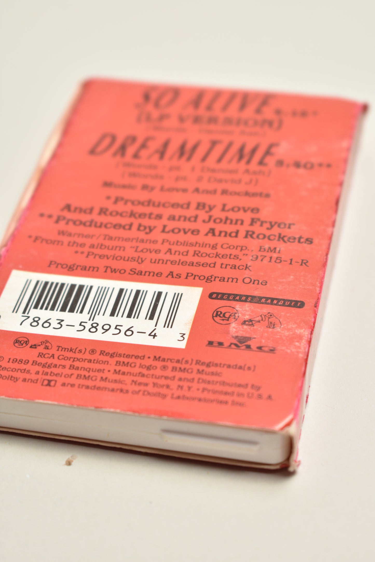 Love and Rockets – So Alive / Dreamtime (US Cassette Single, 1989)