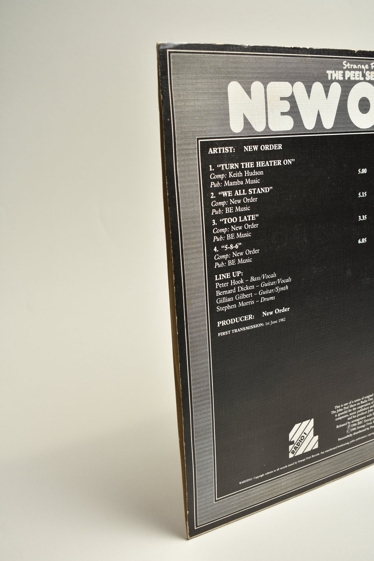 New Order – The Peel Sessions (UK, Vinilo 12" - 45 RPM - EP, 1986)