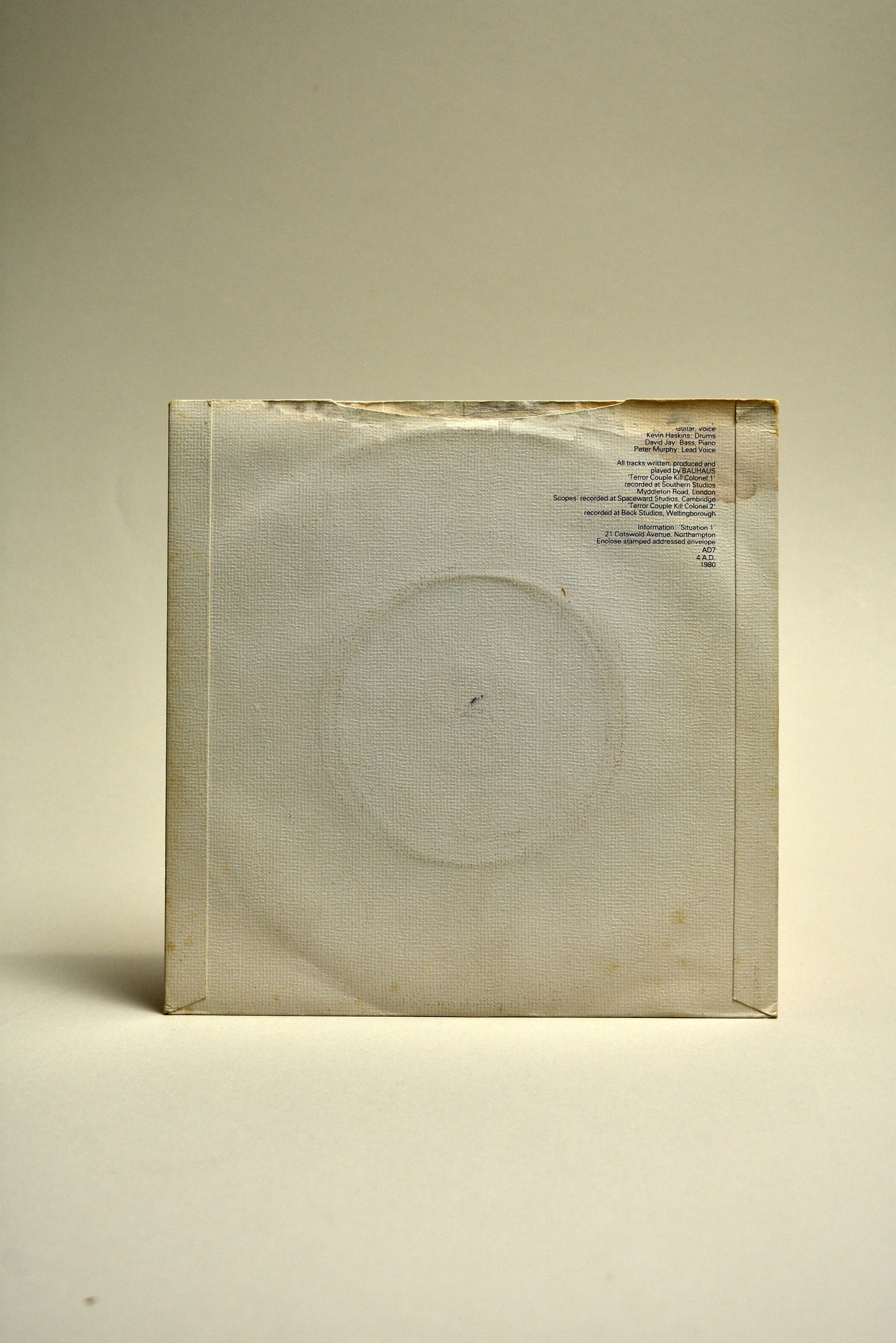 Bauhaus – Terror Couple Kill Colonel (UK 7" Single, 1980)