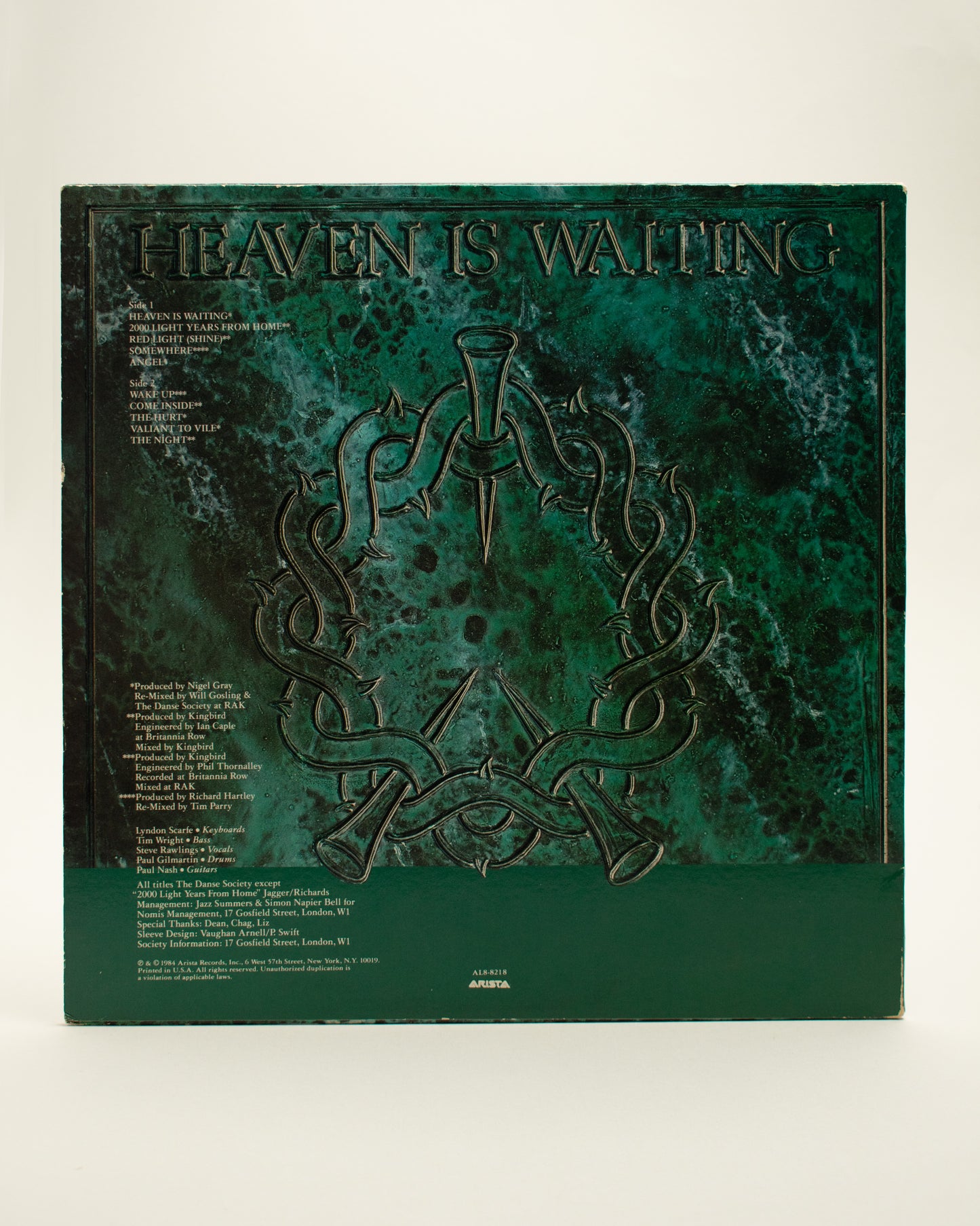 The Danse Society – Heaven Is Waiting (US, 12" LP, 1984)