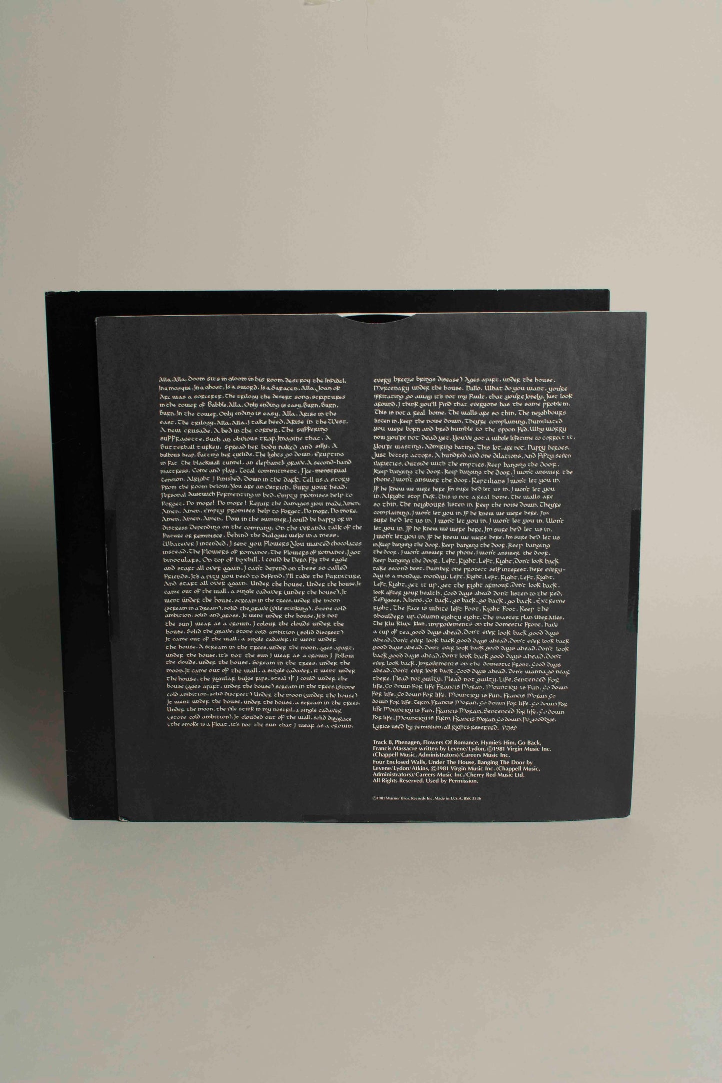 Public Image Ltd. – The Flowers of Romance (US, 12" Album, 1981)