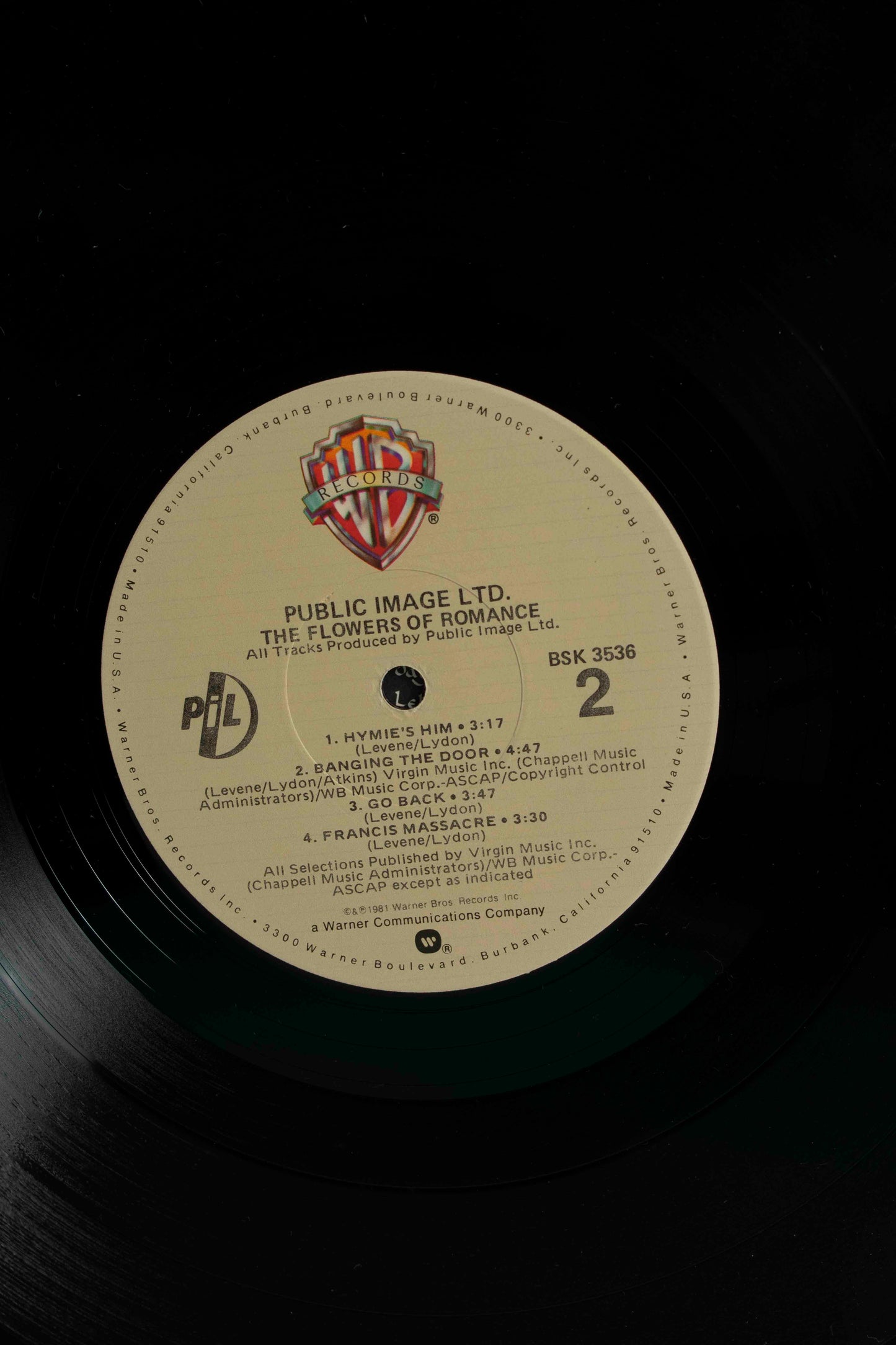 Public Image Ltd. – The Flowers of Romance (US, 12" Album, 1981)