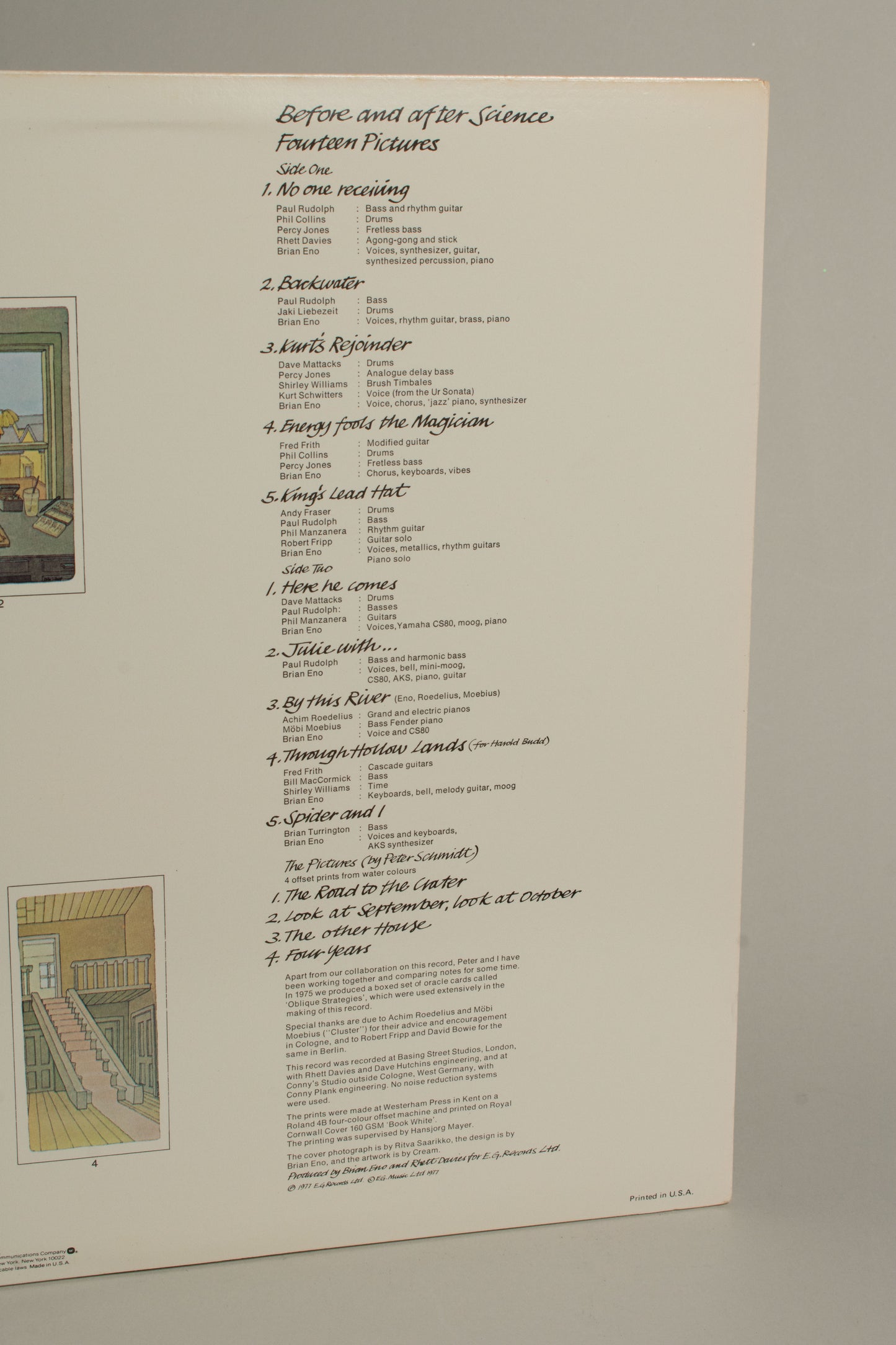 Brian Eno – Before And After Science (US, 12" Album, 1977)