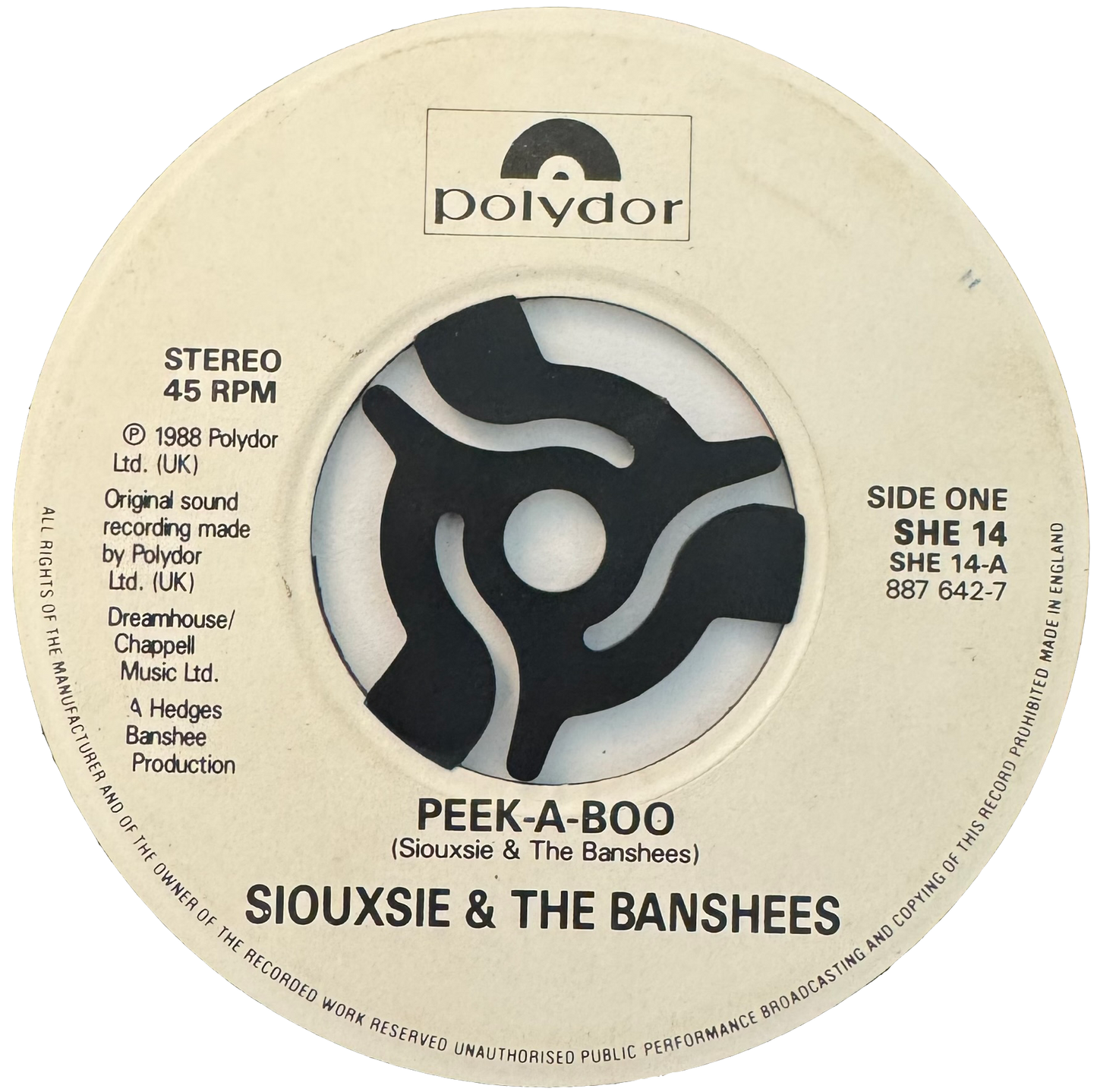 Siouxsie & The Banshees – Peek-A-Boo (UK 7” Single, 1988)