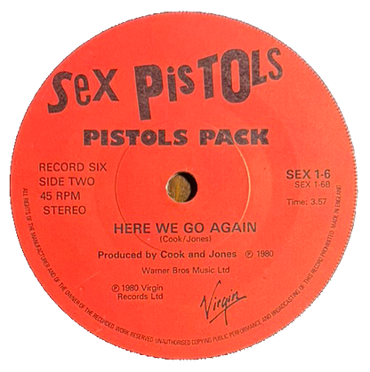 Sex Pistols – Black Leather / Here We Go Again [UK 7” Vinyl, 1980]