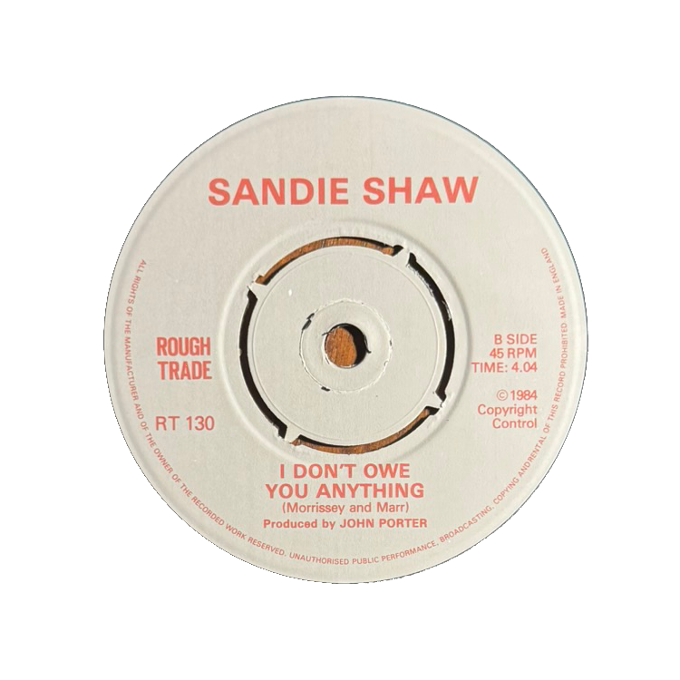 Sandie Shaw – Hand In Glove / I Don’t Owe You Anything (UK 7" Single, 1984)